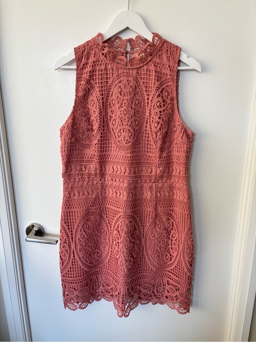 Pink Lace Overlay Dress Evernew Melbourne Size 12